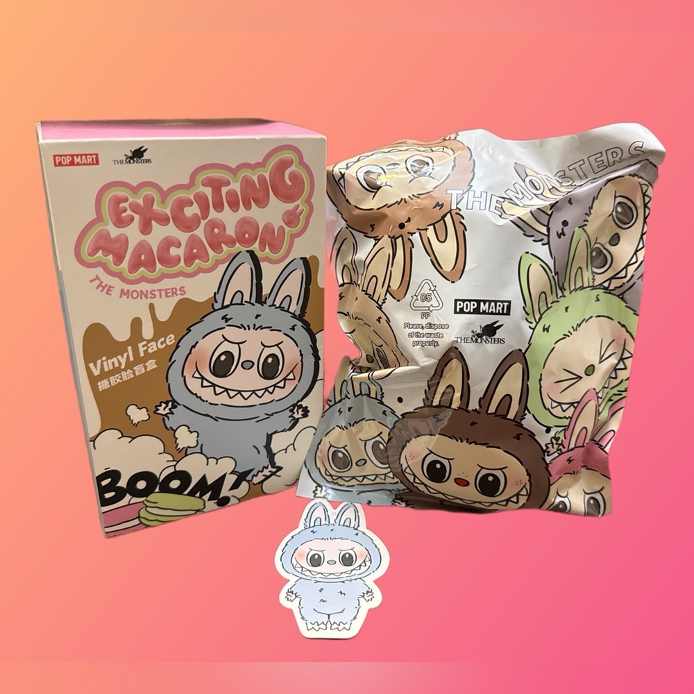 POP MART Authentic Sea Salt Labubu Macaron Vinyl Face Figure